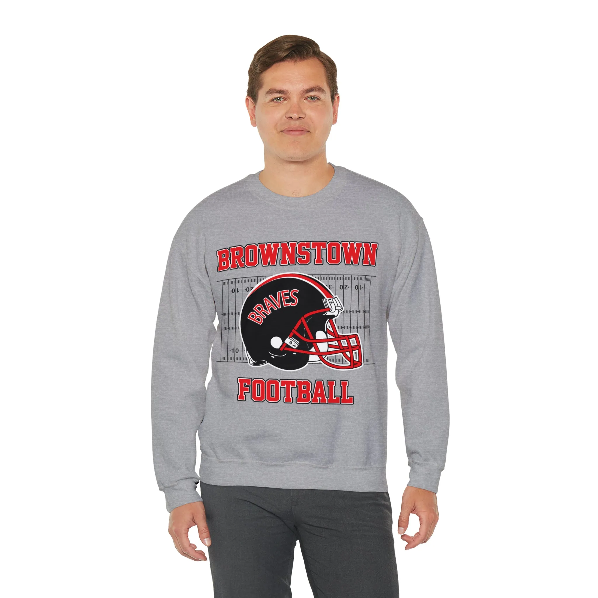 Brownstown Braves Football Crewneck Sweatshirt