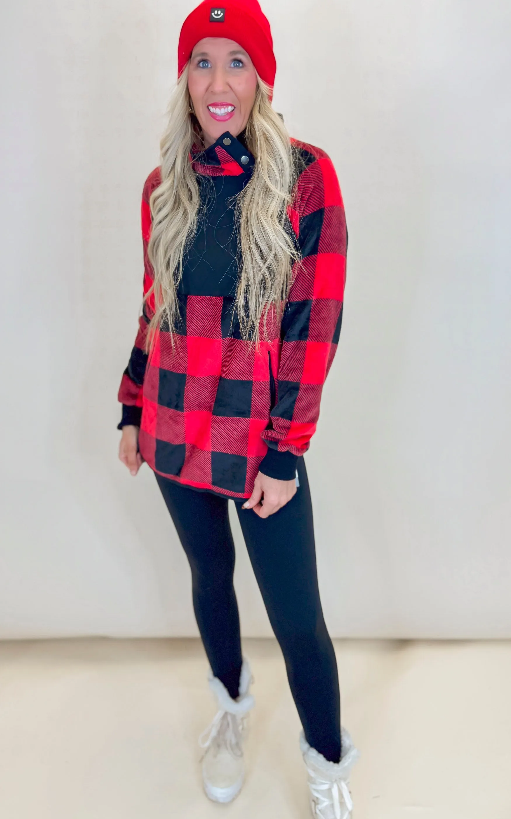 Buffalo Plaid Check Long Sleeve Top* - Final Sale