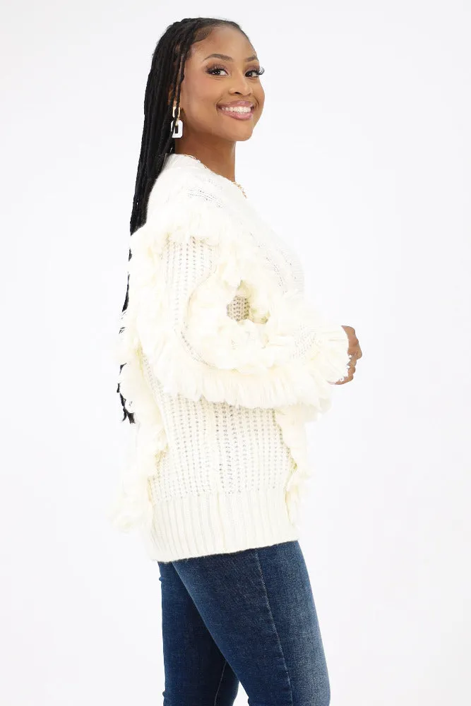 Cable Knit Sweater - Cream