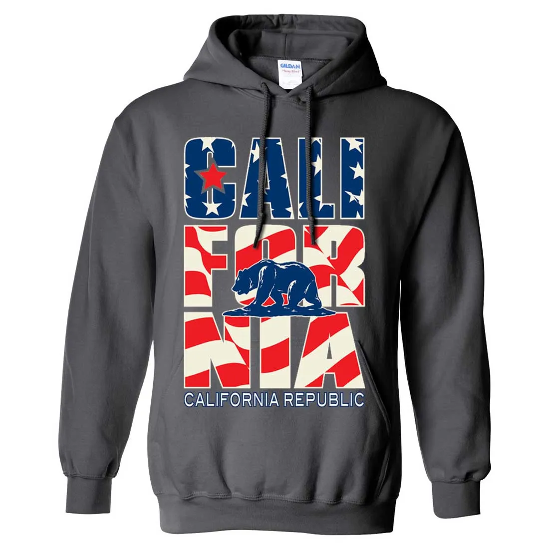 California Republic USA Flag Sweatshirt Hoodie