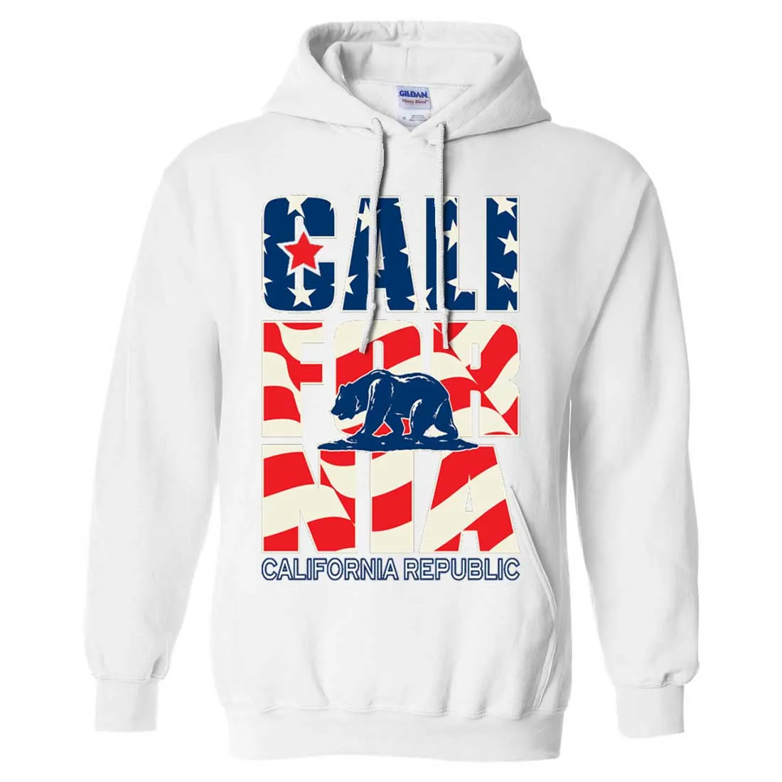 California Republic USA Flag Sweatshirt Hoodie