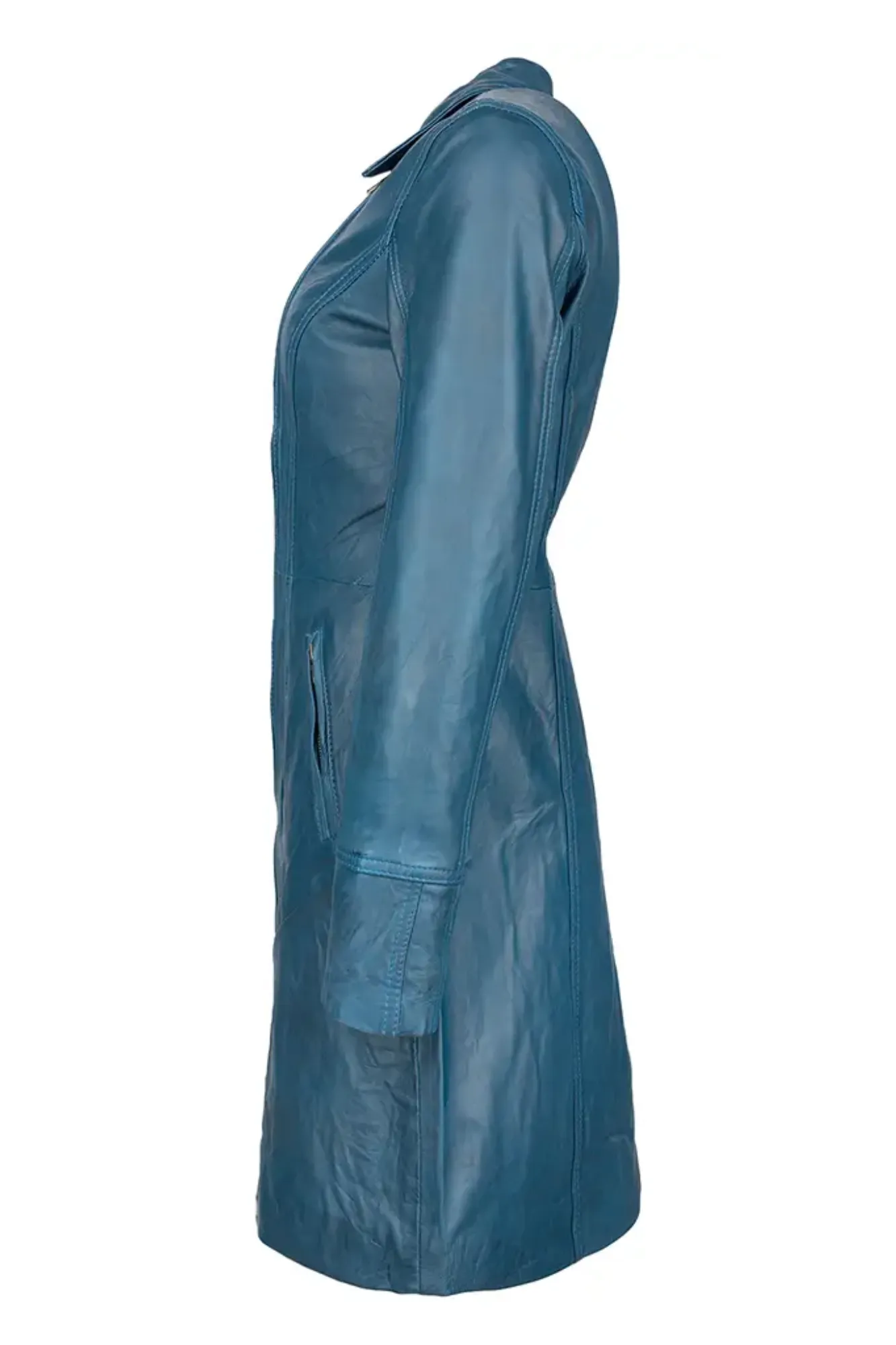 'Calypso' Ladies Trench Style Leather Jacket