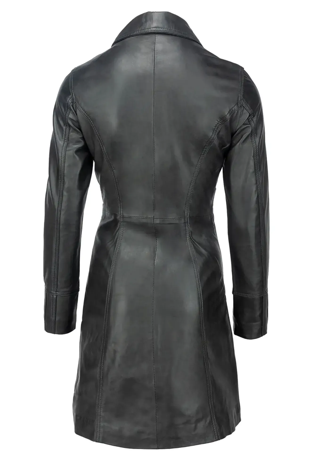 'Calypso' Ladies Trench Style Leather Jacket