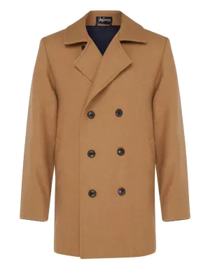 Camel Suri Pea Coat