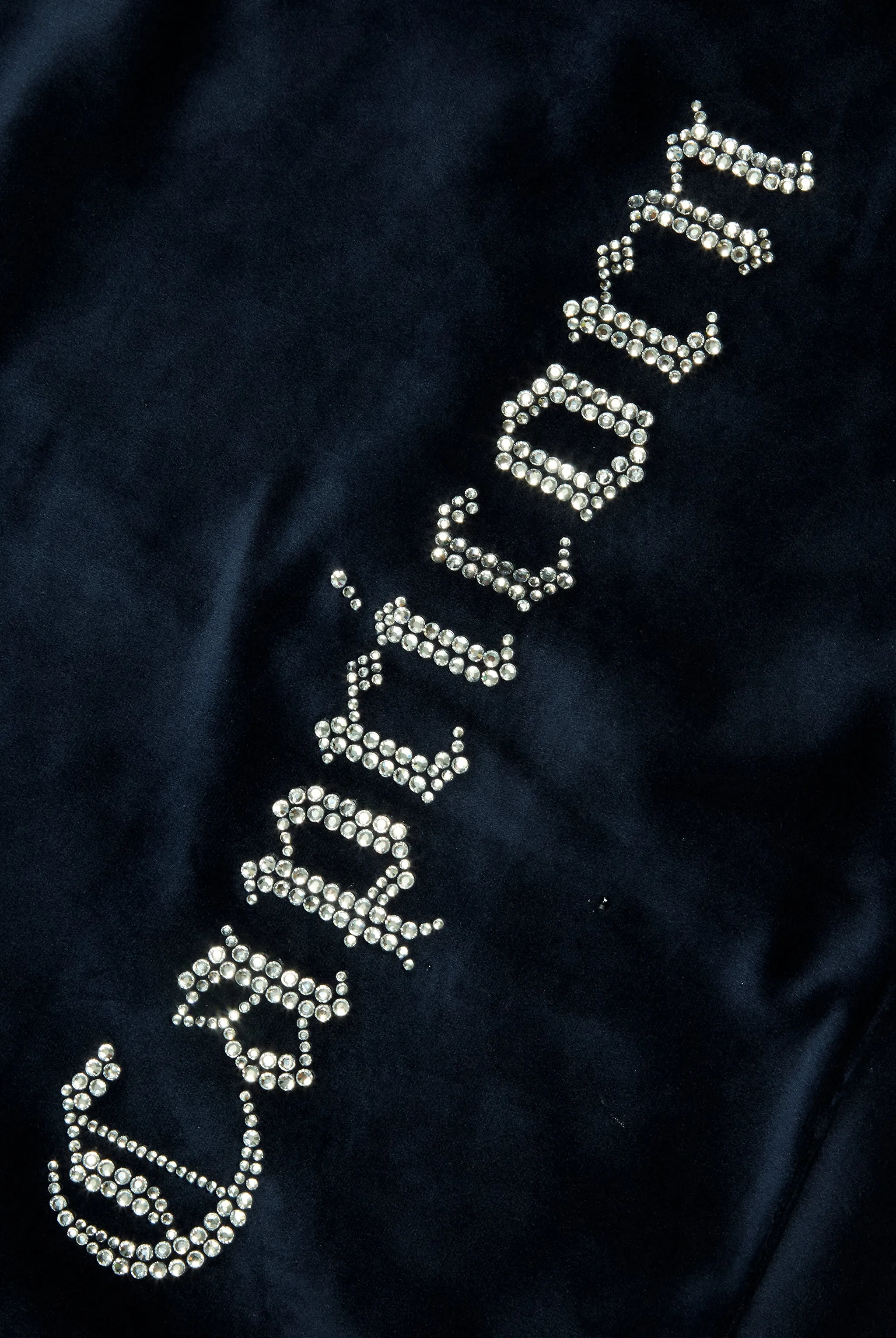 'CAPRICORN' NIGHT SKY DIAMANTÉ VELOUR ZIP-THROUGH HOODIE