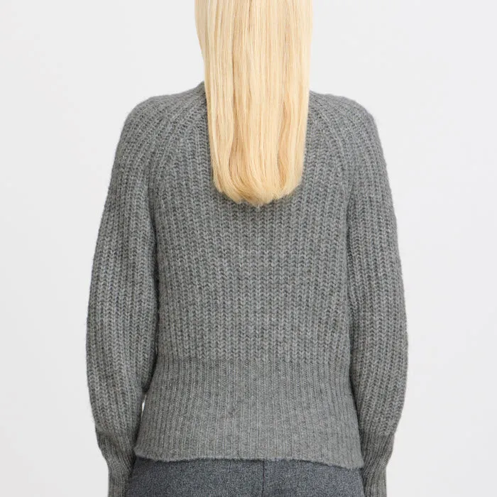 Cardigan «OKSANA» in Mid Grey Melange von B.young