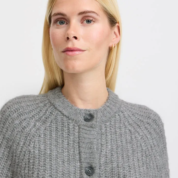 Cardigan «OKSANA» in Mid Grey Melange von B.young