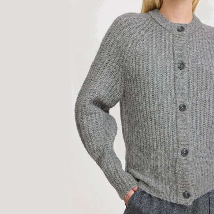 Cardigan «OKSANA» in Mid Grey Melange von B.young