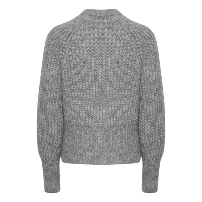 Cardigan «OKSANA» in Mid Grey Melange von B.young