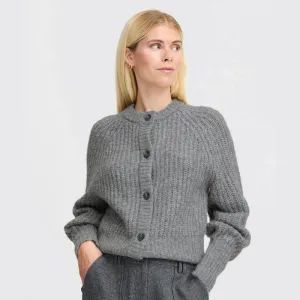 Cardigan «OKSANA» in Mid Grey Melange von B.young
