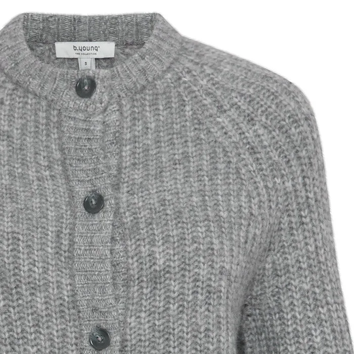 Cardigan «OKSANA» in Mid Grey Melange von B.young