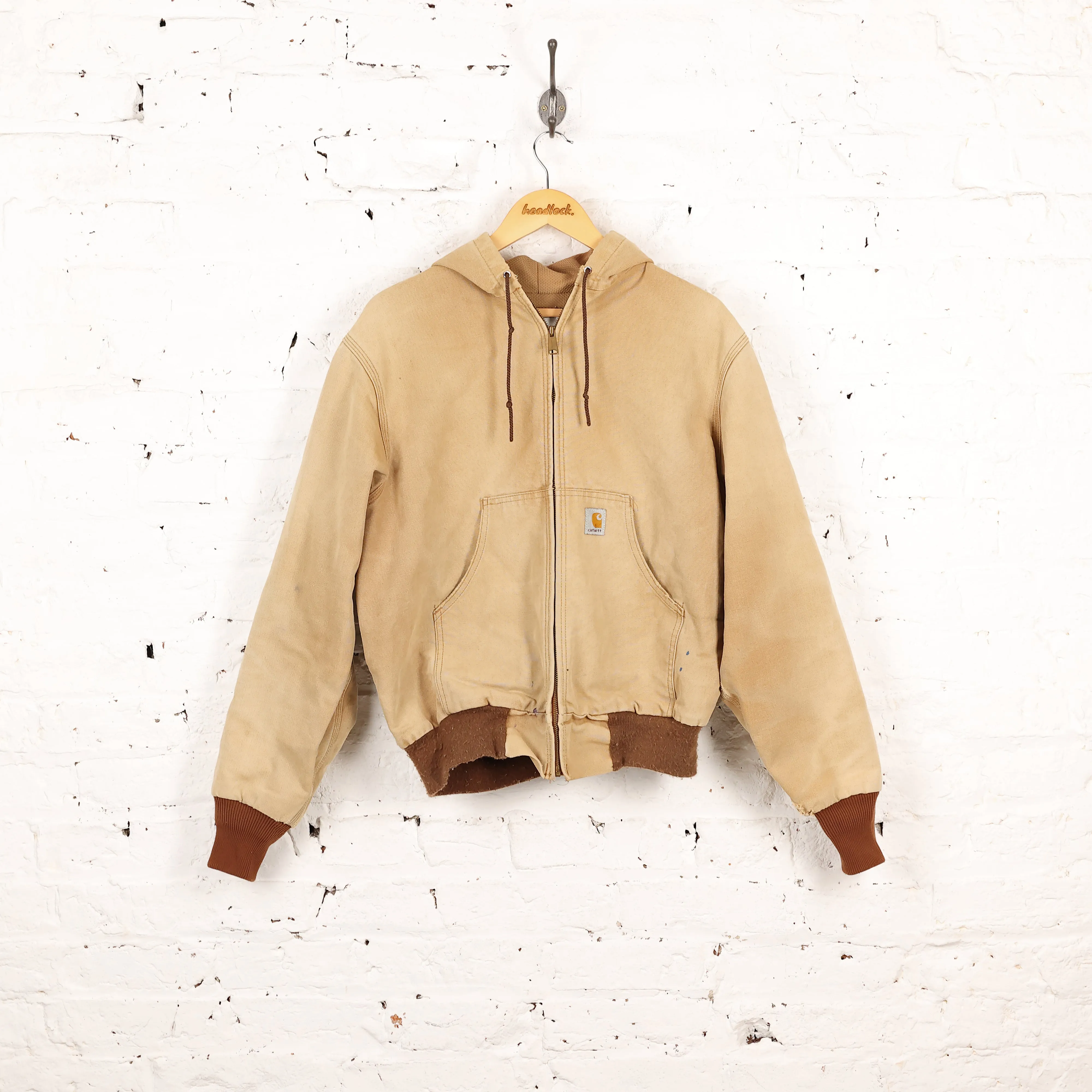 Carhartt Hooded Work Jacket - Beige - M