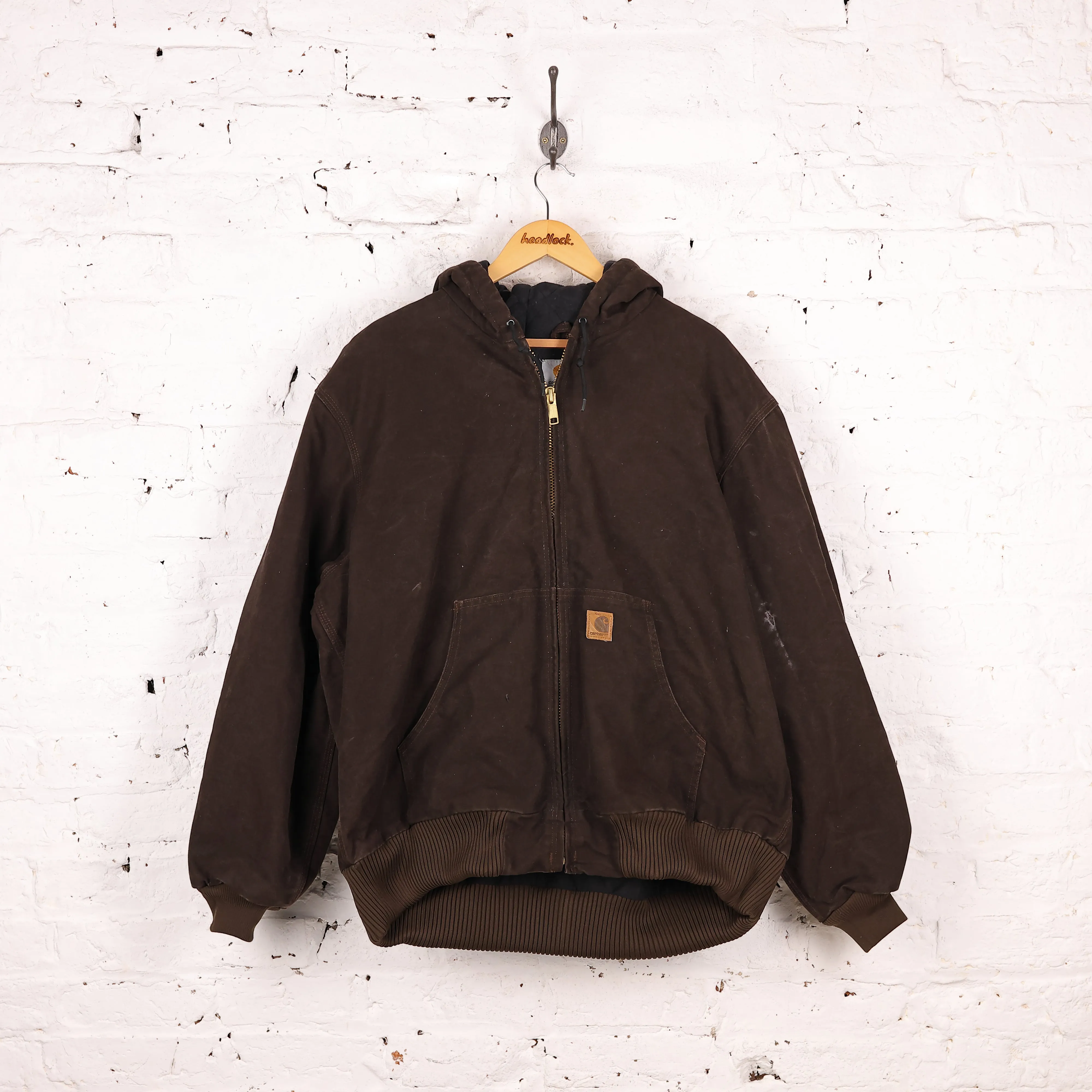 Carhartt Hooded Work Jacket - Brown - XL