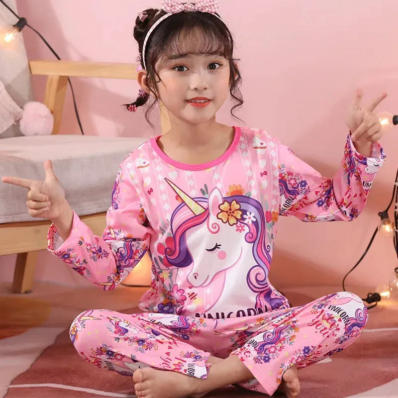 Cartoon Print Silk Pajama