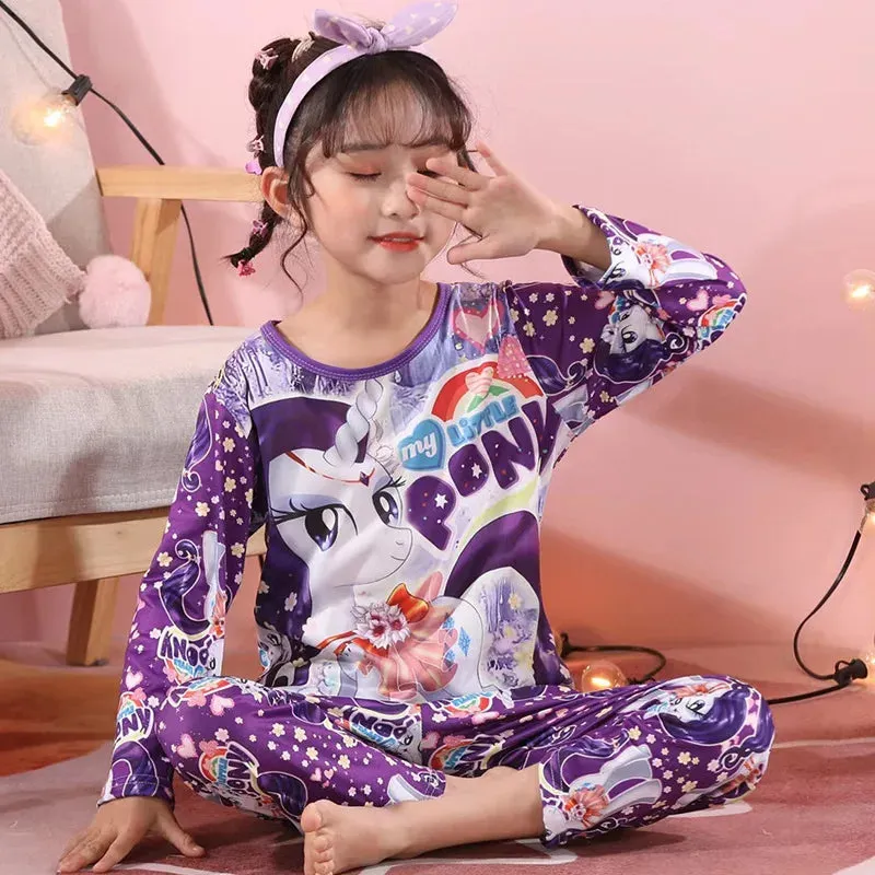 Cartoon Print Silk Pajama