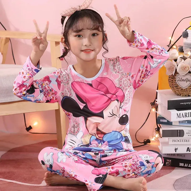 Cartoon Print Silk Pajama