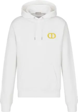 'CD ICON' HOODED SWEATSHIRT white/gold