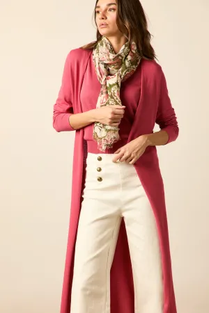 Chaqueta larga punto fresa