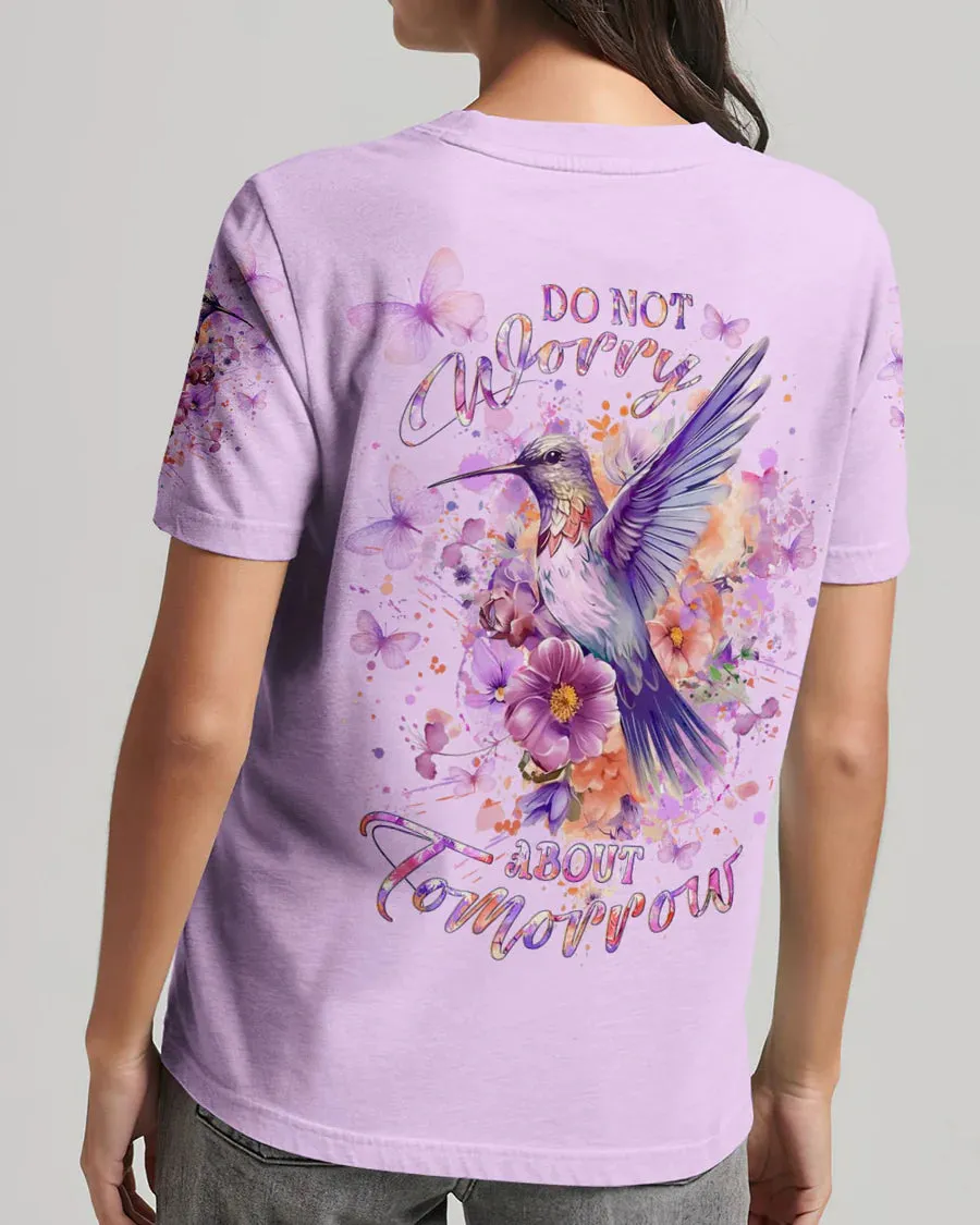 Christianartbag Clothing, Do Not Worry About Tomorrow Women's All Over Print Shirt, Graphic Hoodie, Christian Clothing, Christmas Gift, CABCT01060124.