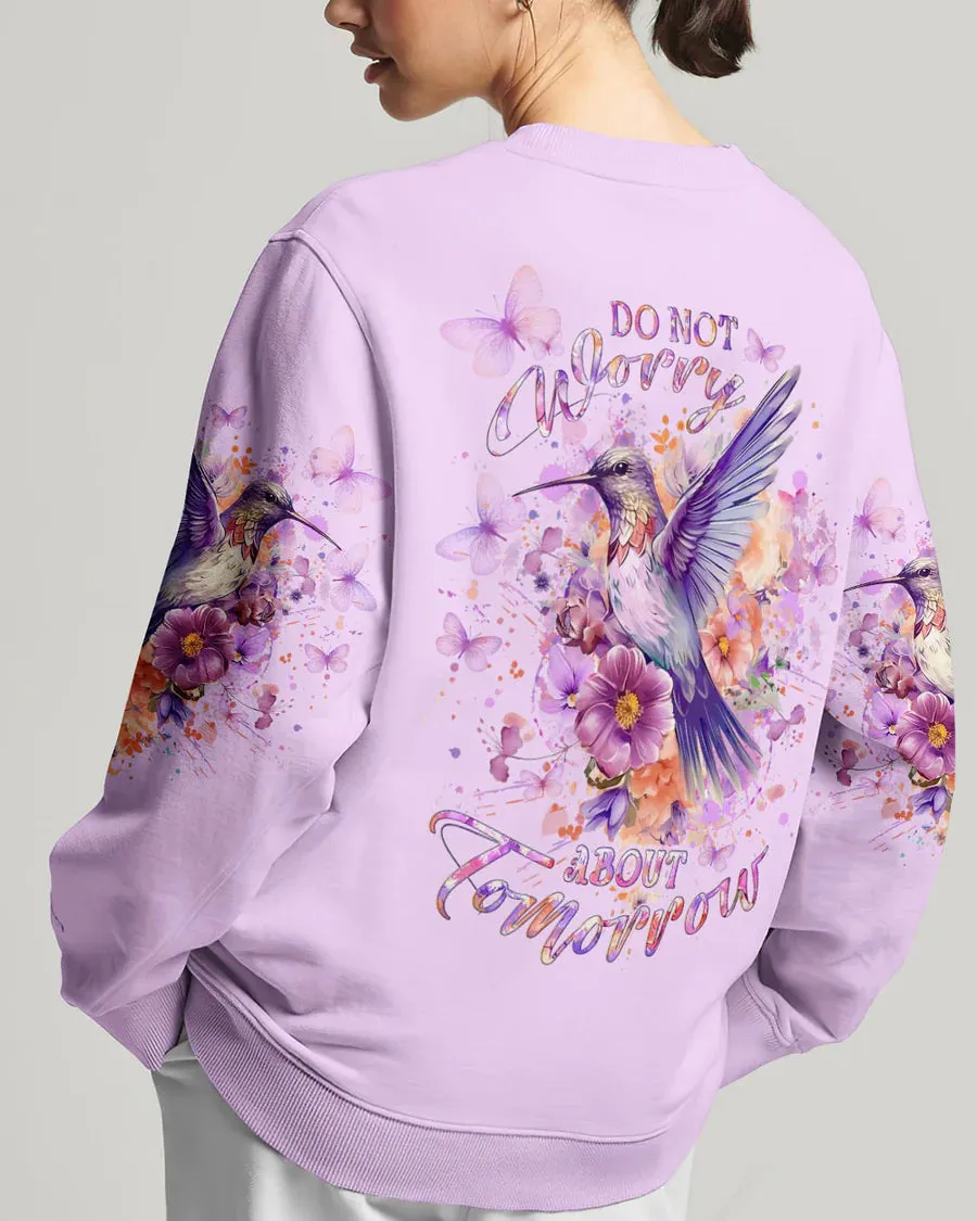 Christianartbag Clothing, Do Not Worry About Tomorrow Women's All Over Print Shirt, Graphic Hoodie, Christian Clothing, Christmas Gift, CABCT01060124.