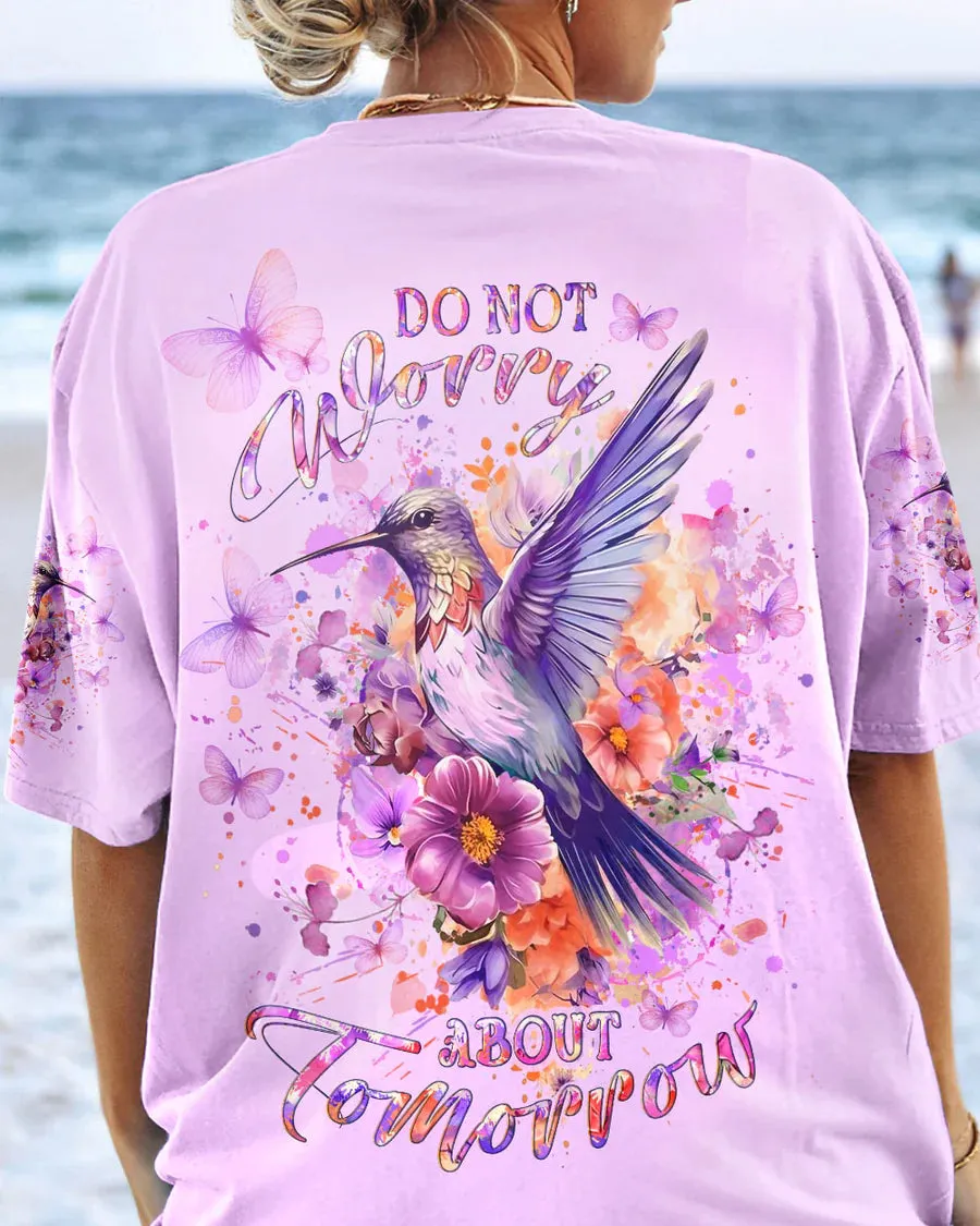 Christianartbag Clothing, Do Not Worry About Tomorrow Women's All Over Print Shirt, Graphic Hoodie, Christian Clothing, Christmas Gift, CABCT01060124.