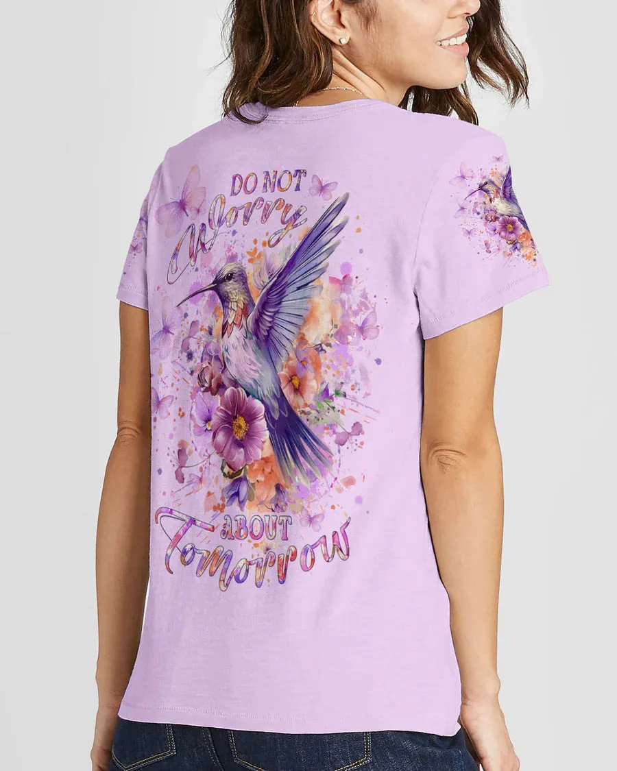 Christianartbag Clothing, Do Not Worry About Tomorrow Women's All Over Print Shirt, Graphic Hoodie, Christian Clothing, Christmas Gift, CABCT01060124.