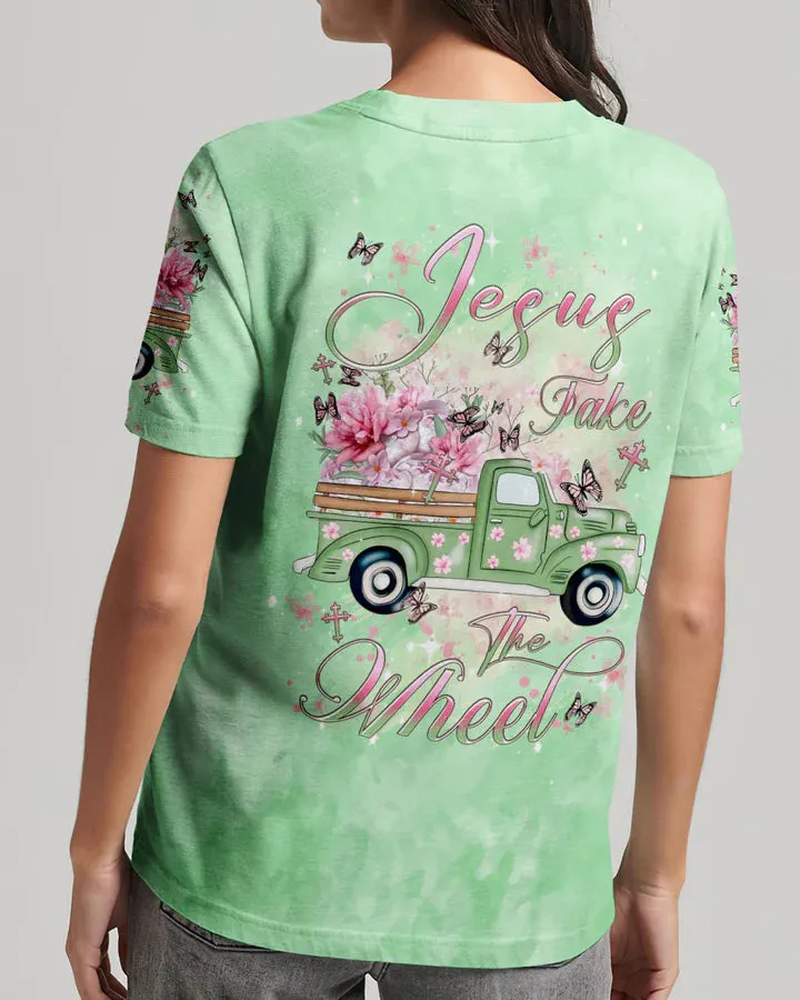 Christianartbag Clothing, Jesus Take The Wheel Women's All Over Print Shirt, Graphic Hoodie, Christian Clothing, Christmas Gift, CABCT02131123.
