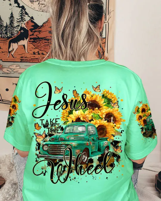 Christianartbag Clothing, Jesus Take The Wheel Women's All Over Print Shirt, Graphic Hoodie, Christian Clothing, Christmas Gift, CABCT04131123.