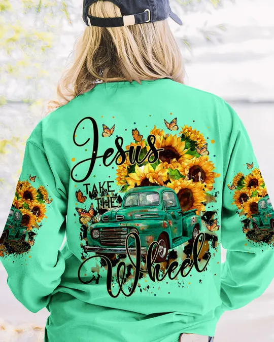 Christianartbag Clothing, Jesus Take The Wheel Women's All Over Print Shirt, Graphic Hoodie, Christian Clothing, Christmas Gift, CABCT04131123.
