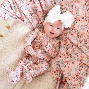 CL Ruffle Zipper Footie | Autumn Blooms