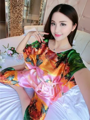 Colorful Kimono Top PJ Set