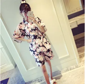 Comfy Floral Print Bath Robe