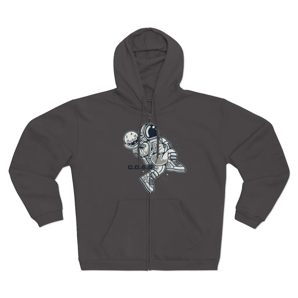 C.O.S.S AstroDunk Moon Unisex Hooded Zip Sweatshirt