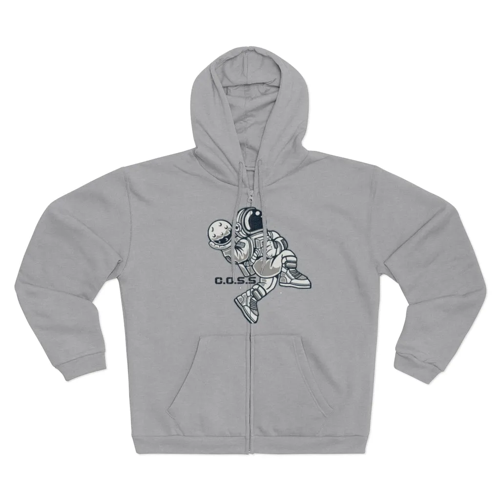 C.O.S.S AstroDunk Moon Unisex Hooded Zip Sweatshirt