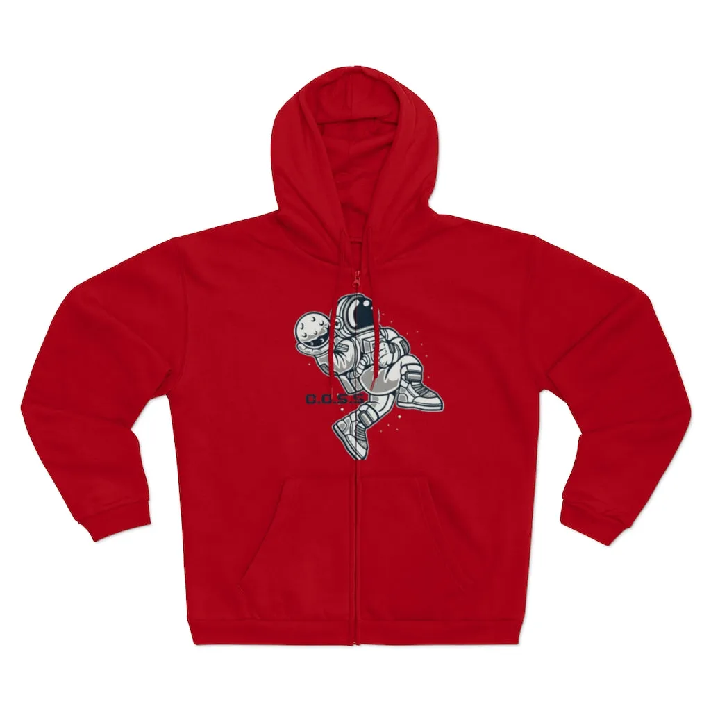 C.O.S.S AstroDunk Moon Unisex Hooded Zip Sweatshirt