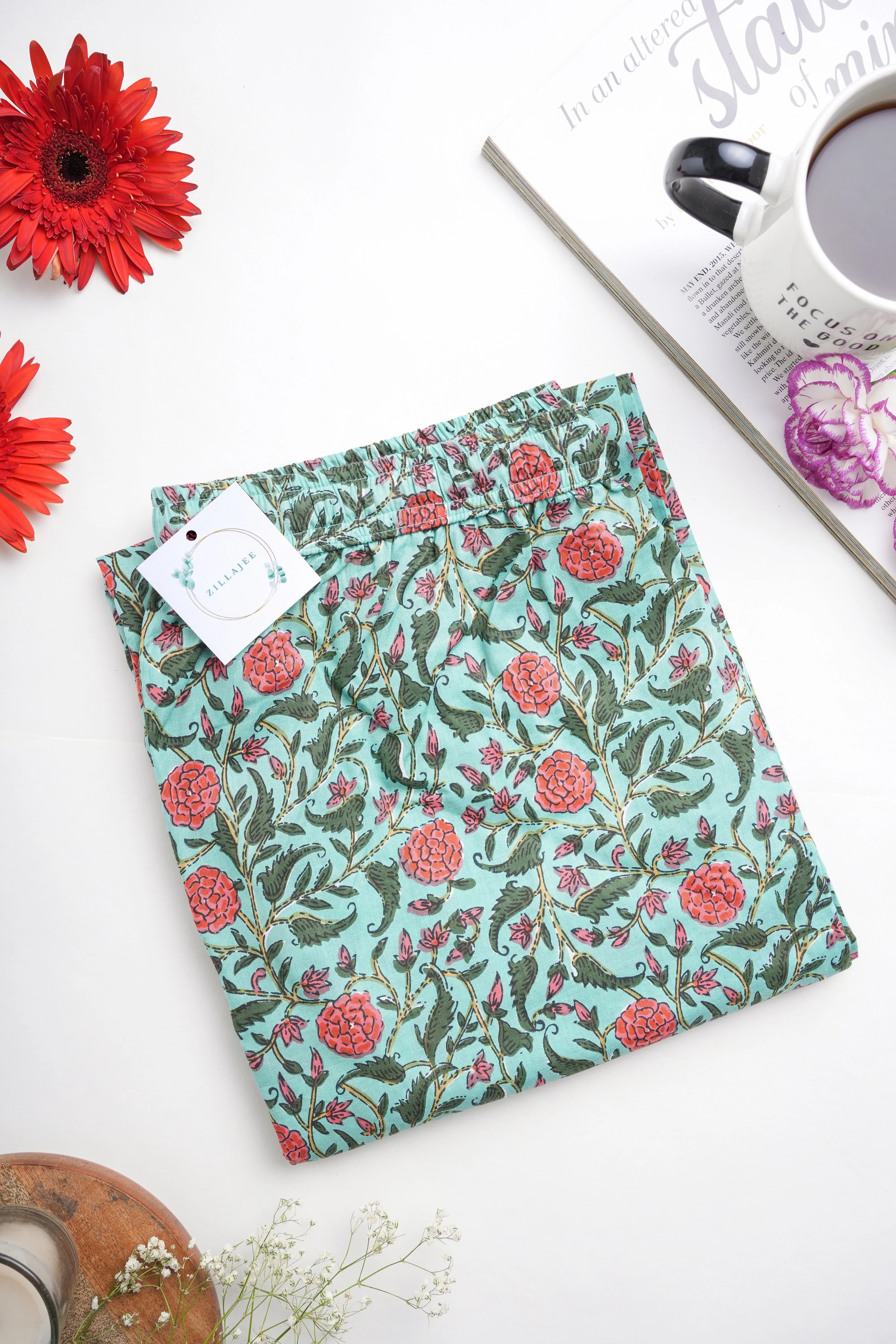 Cotton Pajama Pants Women - Peachy Meadow