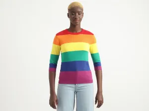 Cotton Striped Round Neck Women Sweaters