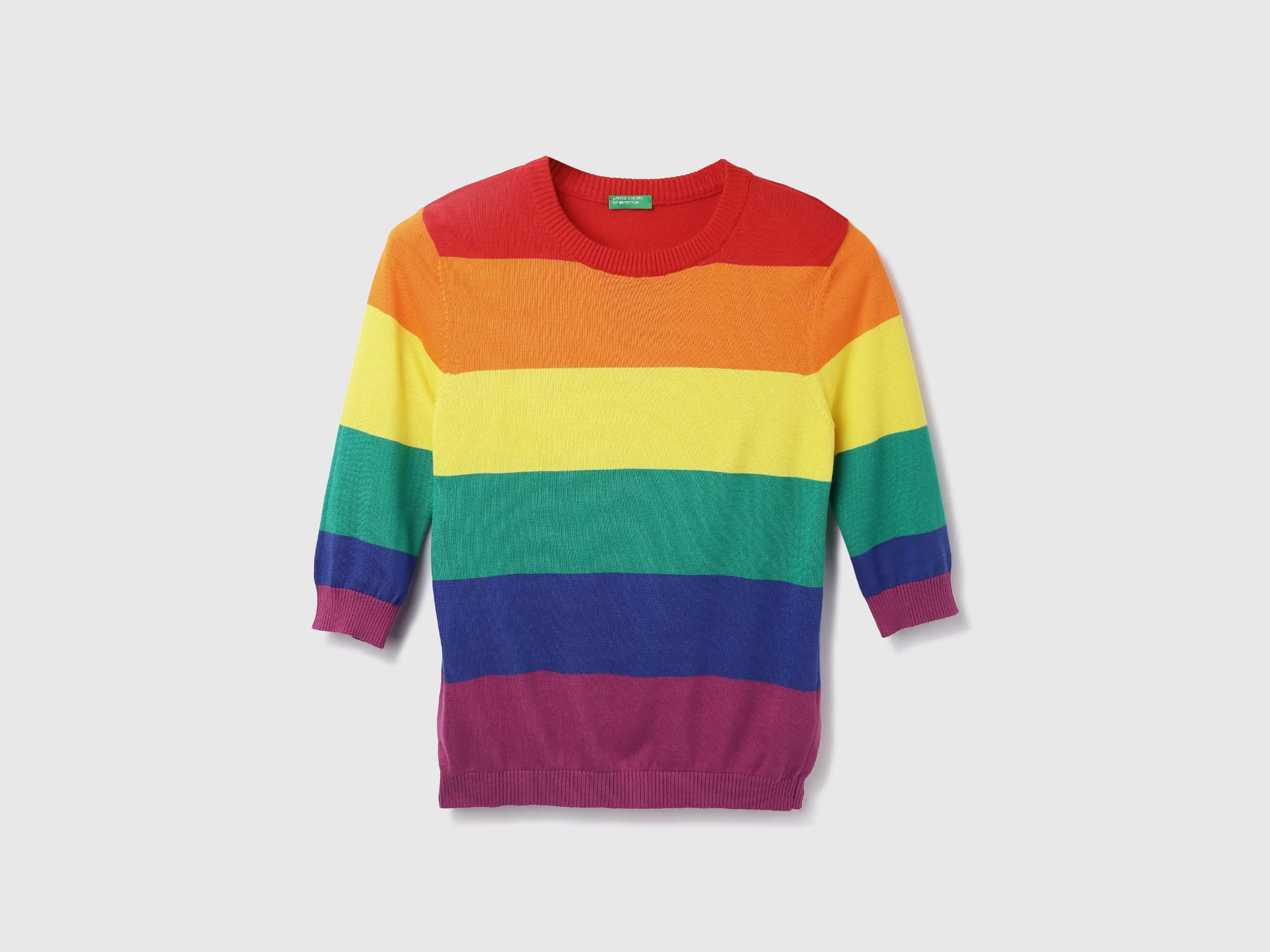 Cotton Striped Round Neck Women Sweaters