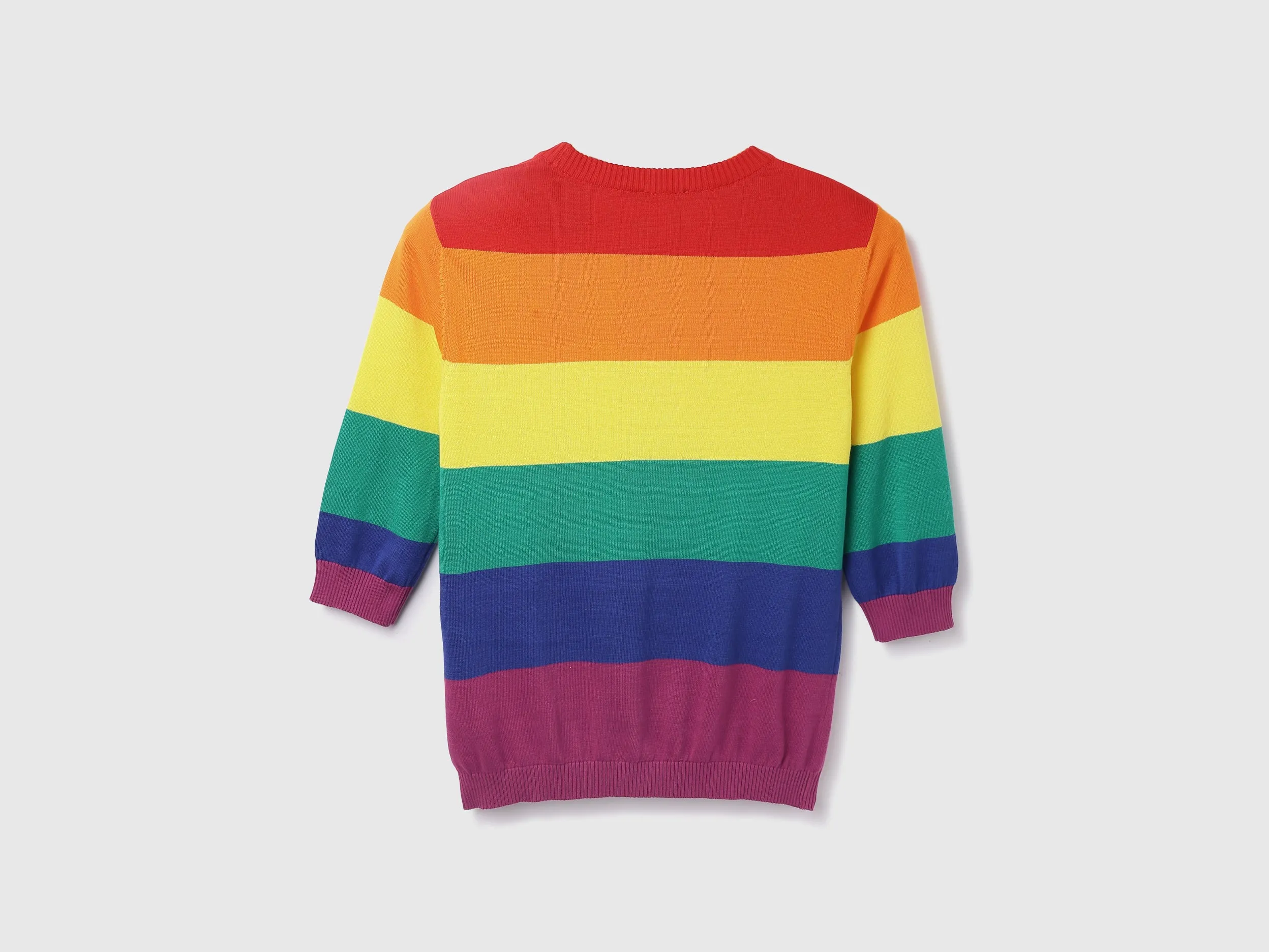 Cotton Striped Round Neck Women Sweaters
