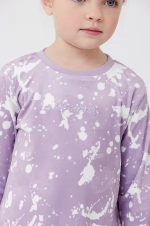 Crew Kids Lavender Velour Tye Dye Pajamas