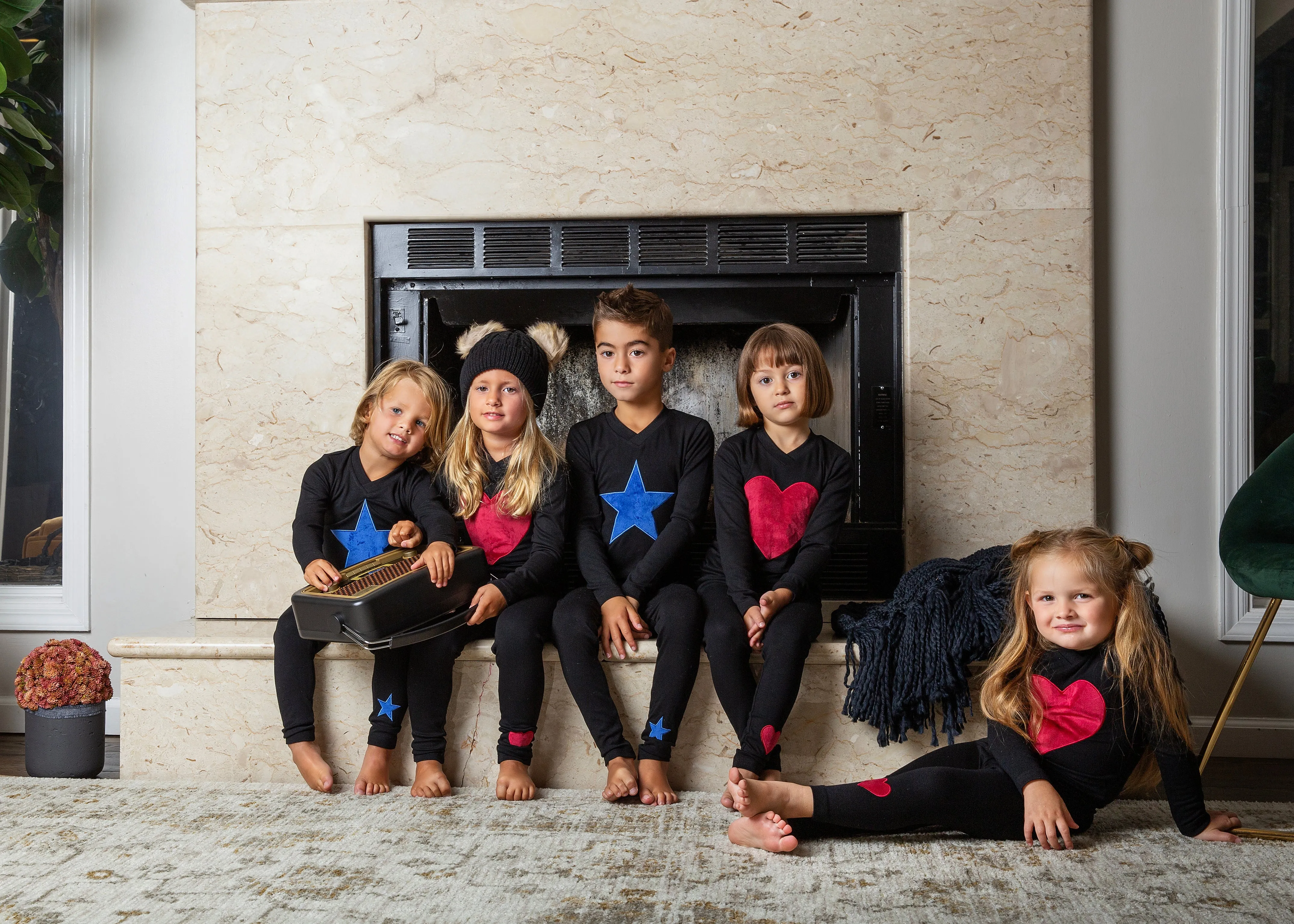 Cuddle & Coo Velour Heart Pajamas