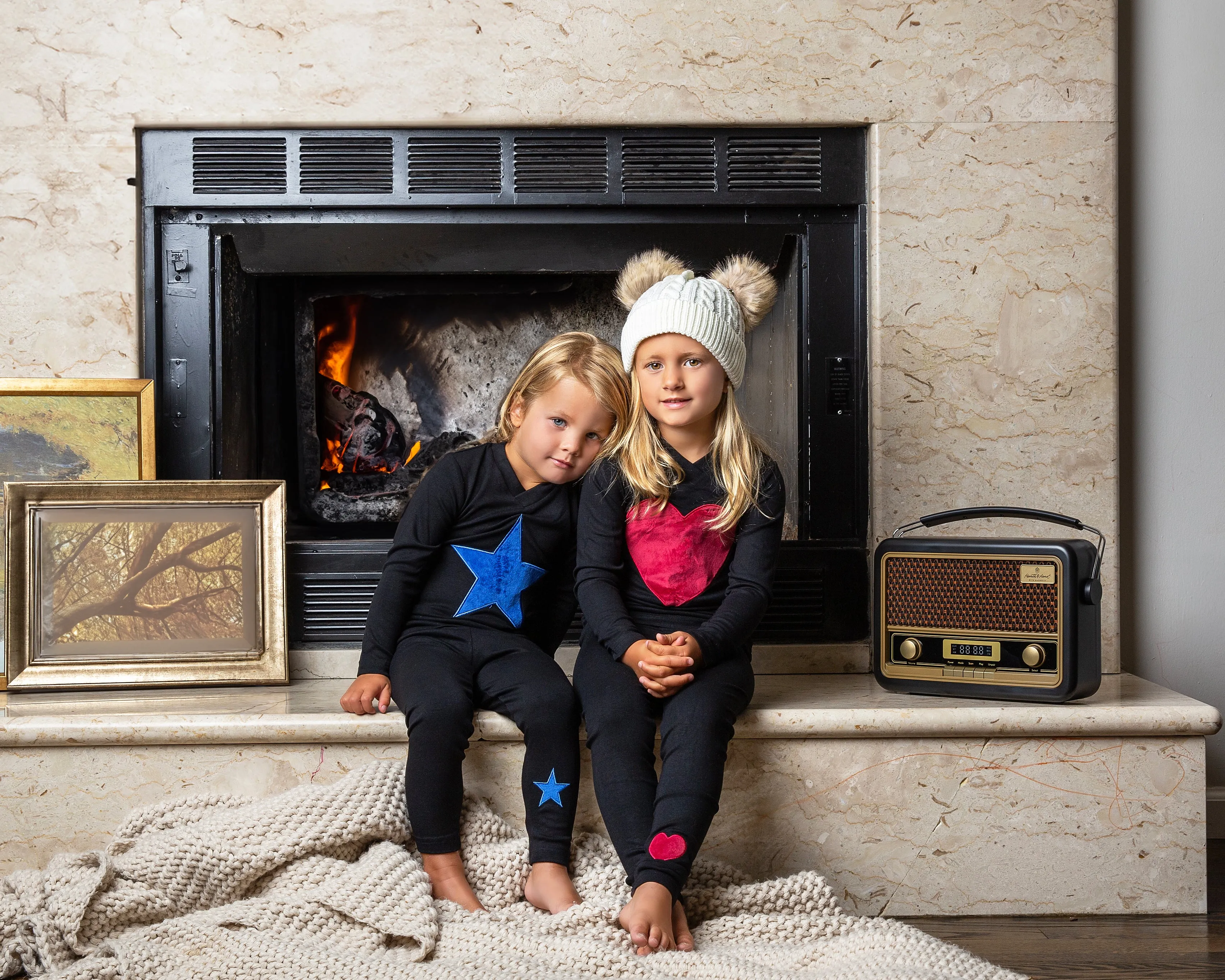 Cuddle & Coo Velour Heart Pajamas