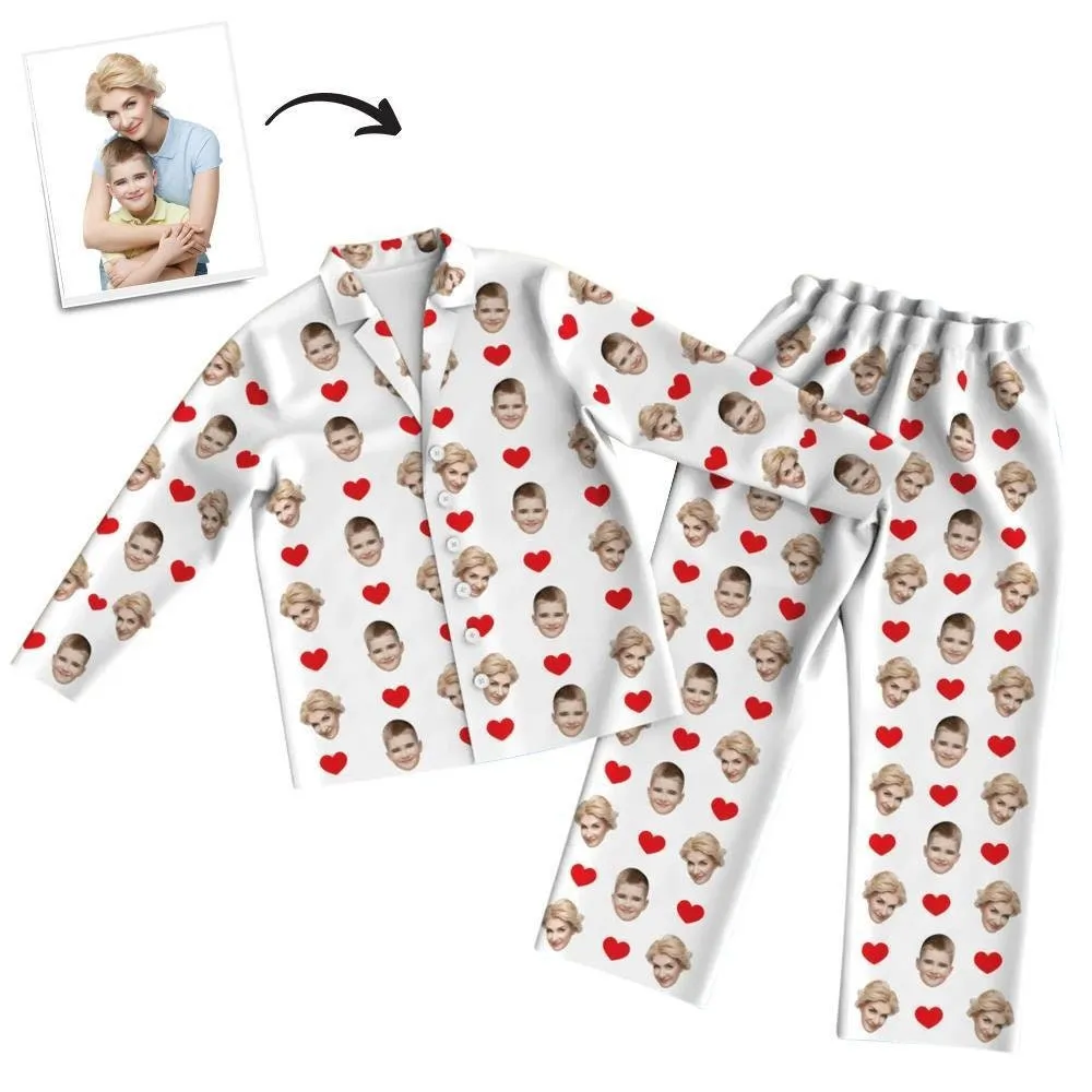 Custom Photo Face Long Sleeve Pajama Set