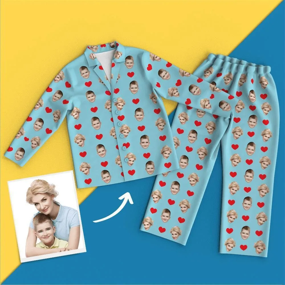 Custom Photo Face Long Sleeve Pajama Set