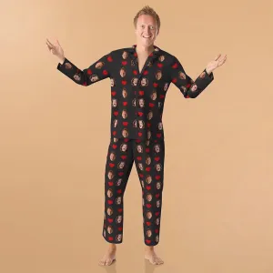 Custom Photo Face Long Sleeve Pajama Set