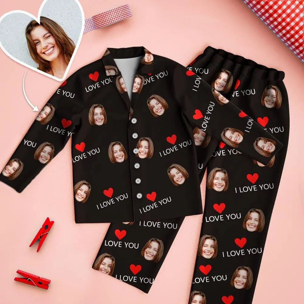 Custom Photo Face Long Sleeve Pajama Set