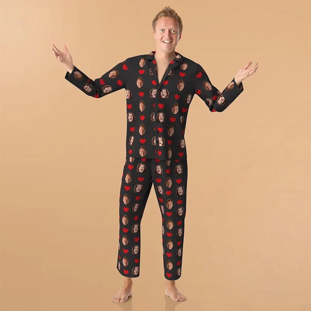 Custom Photo Face Long Sleeve Pajama Set
