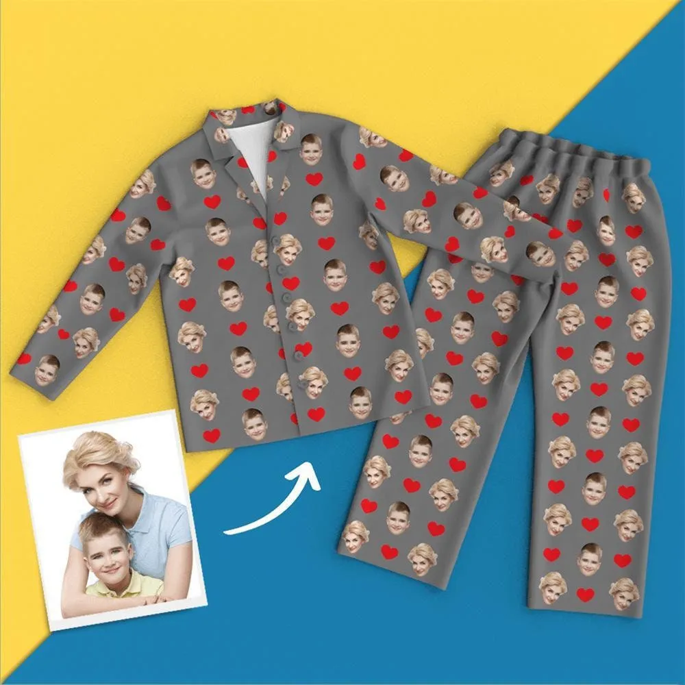 Custom Photo Face Long Sleeve Pajama Set