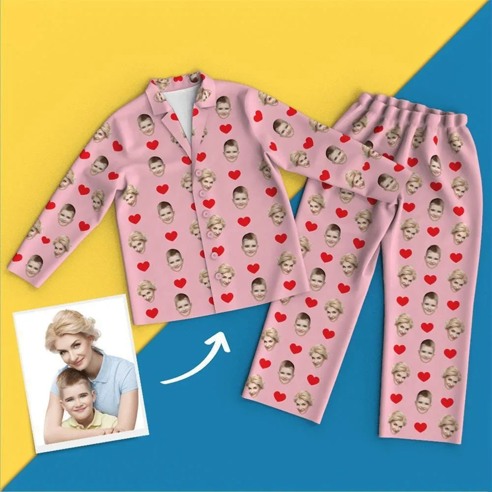 Custom Photo Face Long Sleeve Pajama Set