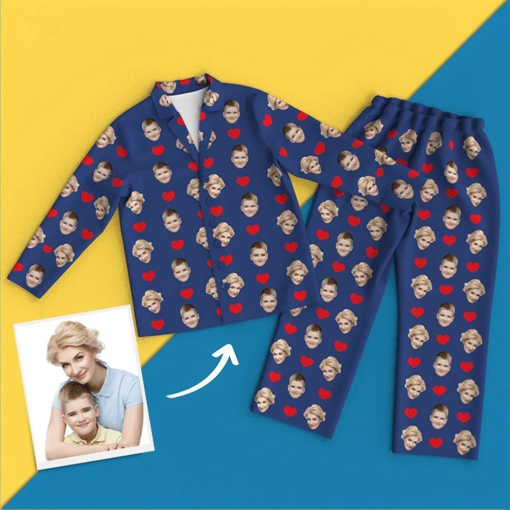 Custom Photo Face Long Sleeve Pajama Set